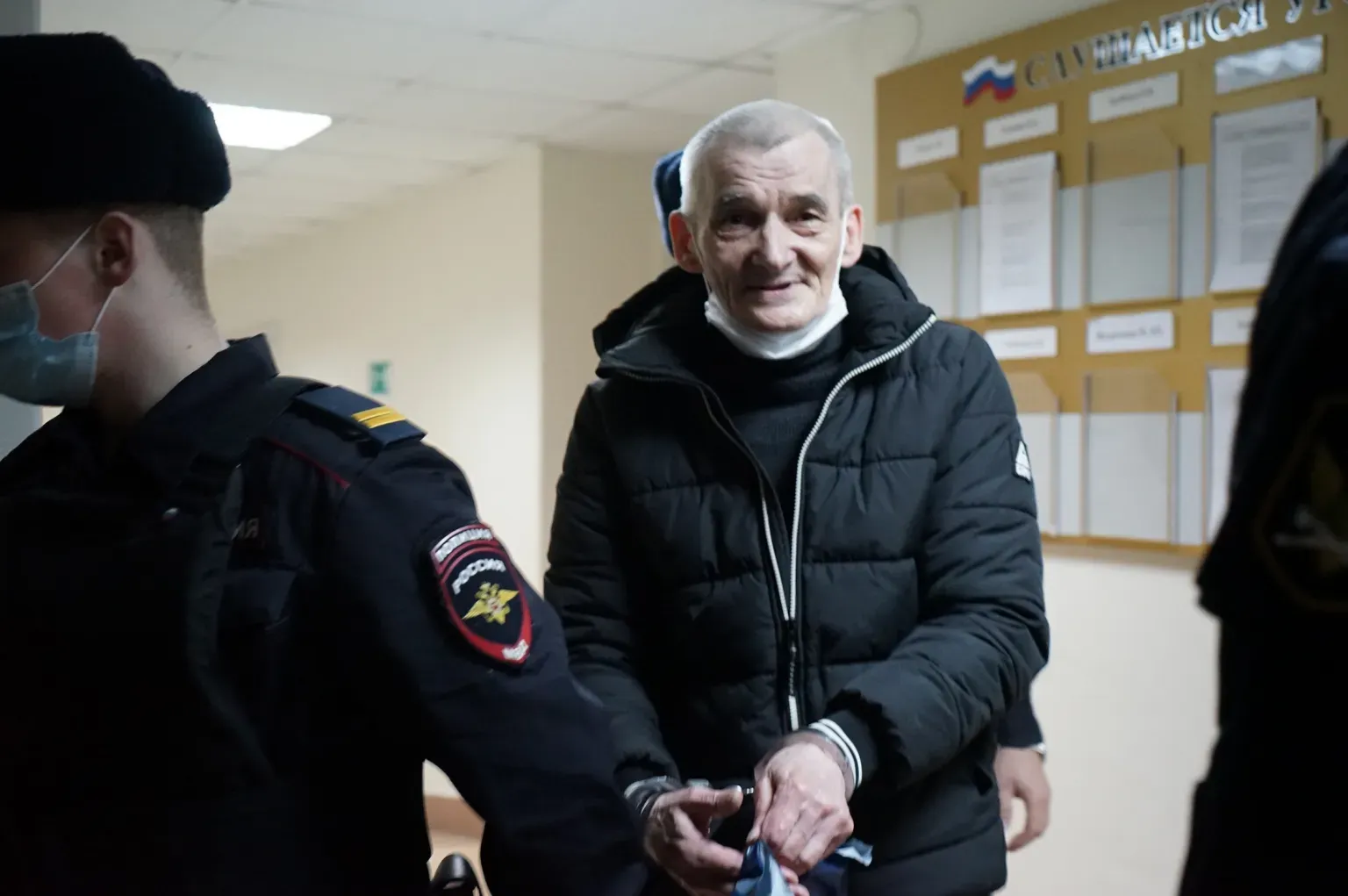 Юрий Дмитриев. Петрозаводский городской суд, 2 апреля 2021. Фото Н. Деминой